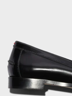New Aeyde Oscar Leather Loafers Black Polido