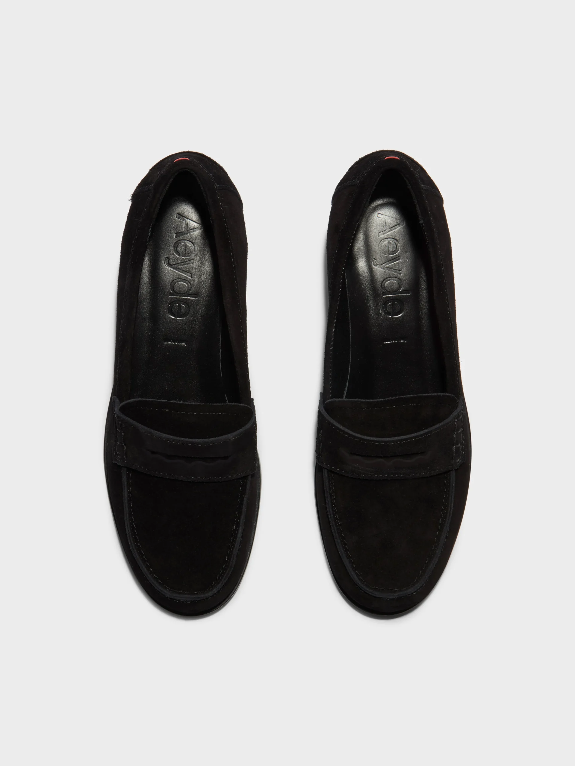 Clearance Aeyde Oscar Suede Loafers Black Suede