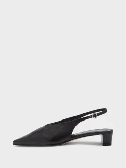 Best Aeyde Oti Leather Slingback Pumps Black Nappa
