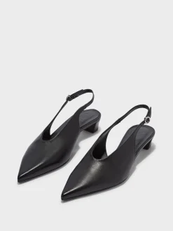 Best Aeyde Oti Leather Slingback Pumps Black Nappa