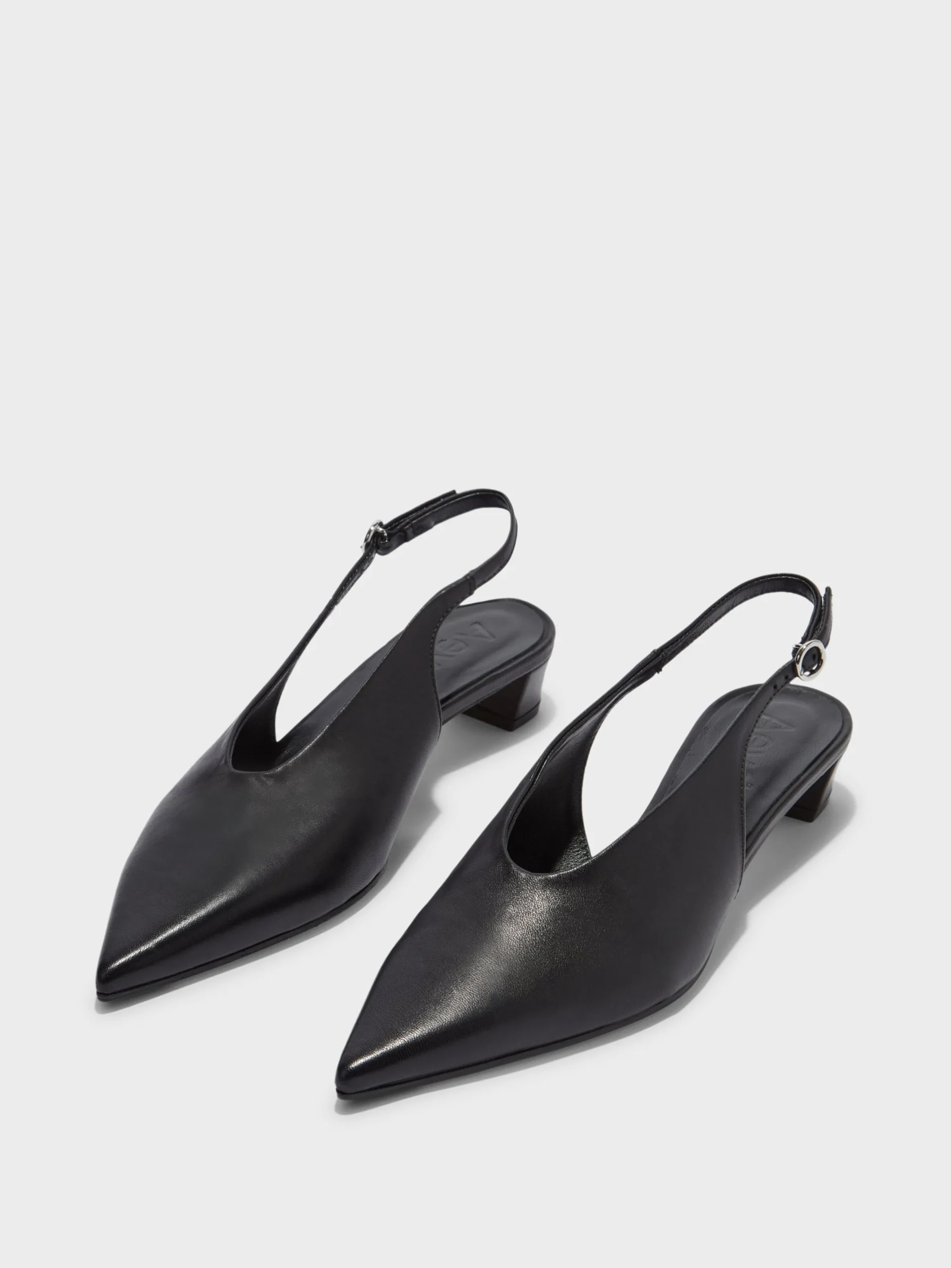 Best Aeyde Oti Leather Slingback Pumps Black Nappa