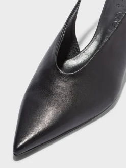 Best Aeyde Oti Leather Slingback Pumps Black Nappa