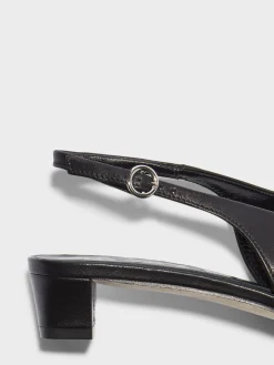 Best Aeyde Oti Leather Slingback Pumps Black Nappa