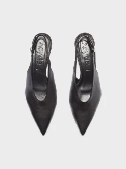 Best Aeyde Oti Leather Slingback Pumps Black Nappa