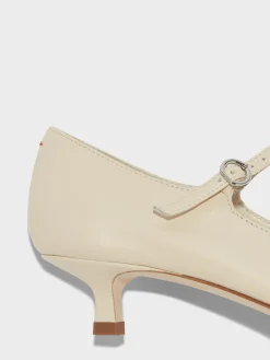 Discount Aeyde Polina Leather Mary-Janes Creamy Nappa