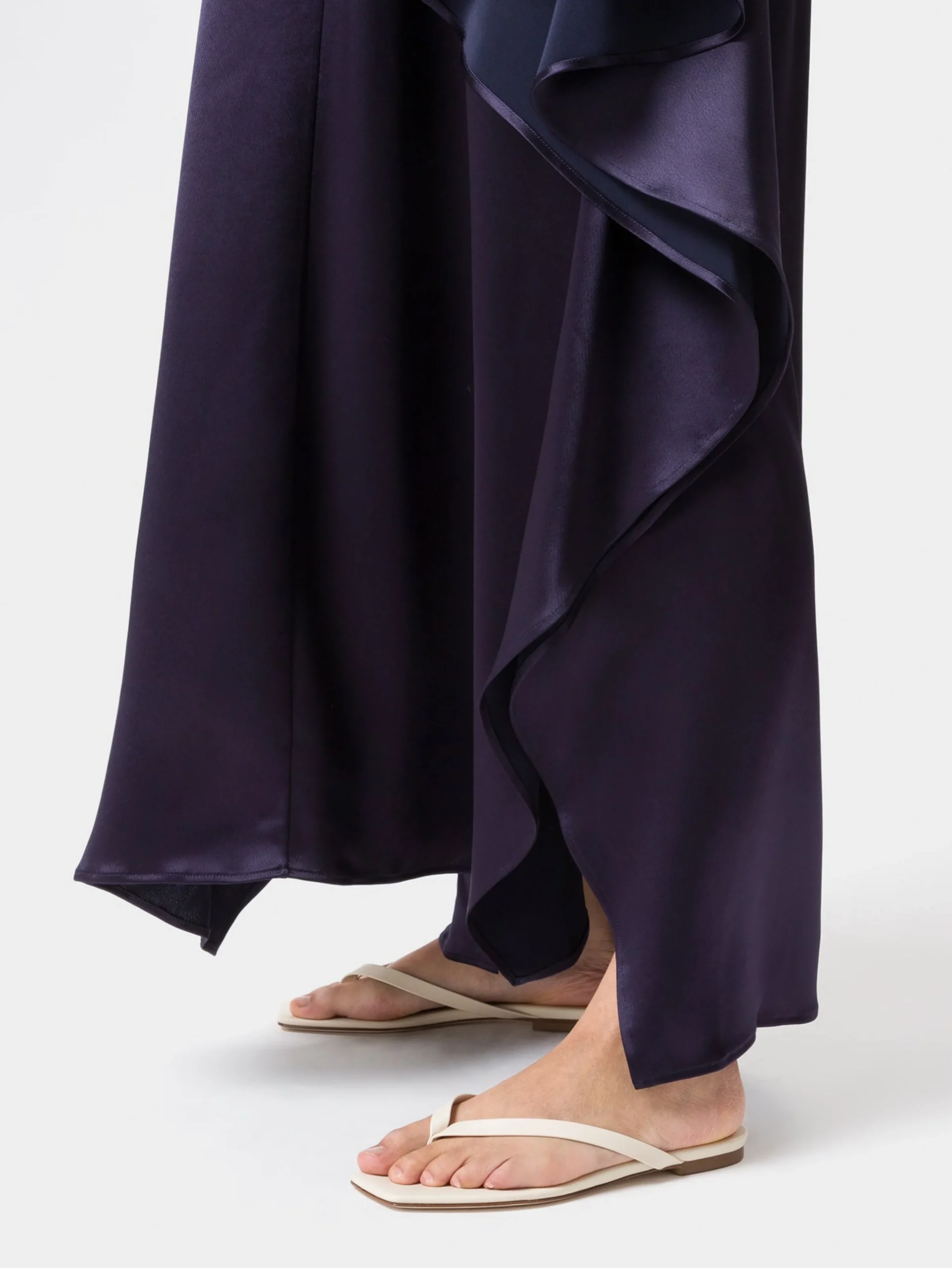 Discount Aeyde Renee Leather Thong Sandals Creamy Nappa