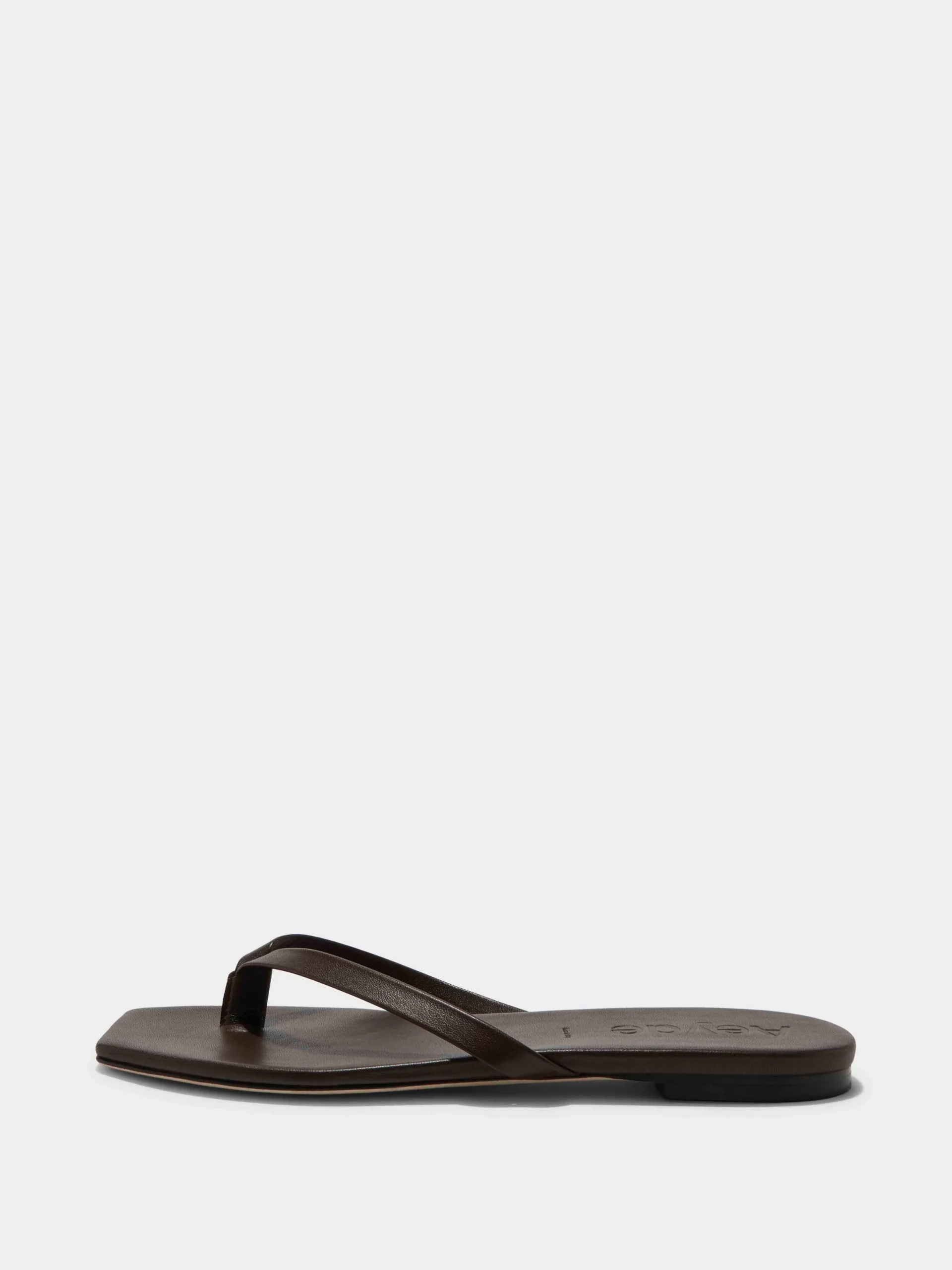 Fashion Aeyde Renee Leather Thong Sandals Moka Nappa