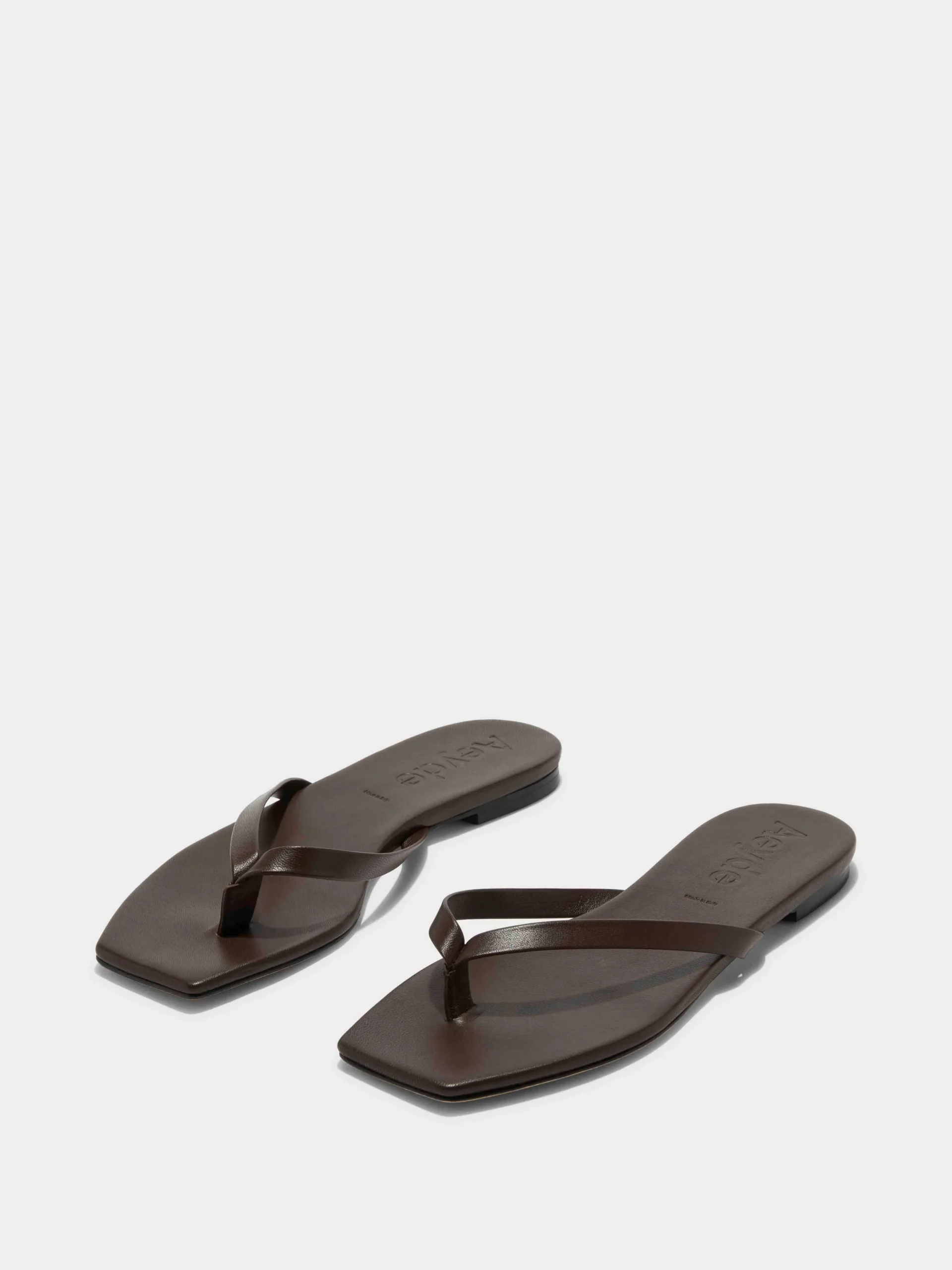 Fashion Aeyde Renee Leather Thong Sandals Moka Nappa