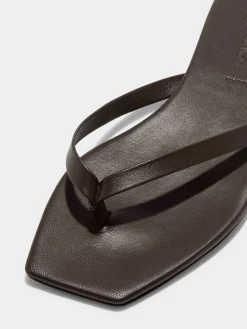 Fashion Aeyde Renee Leather Thong Sandals Moka Nappa