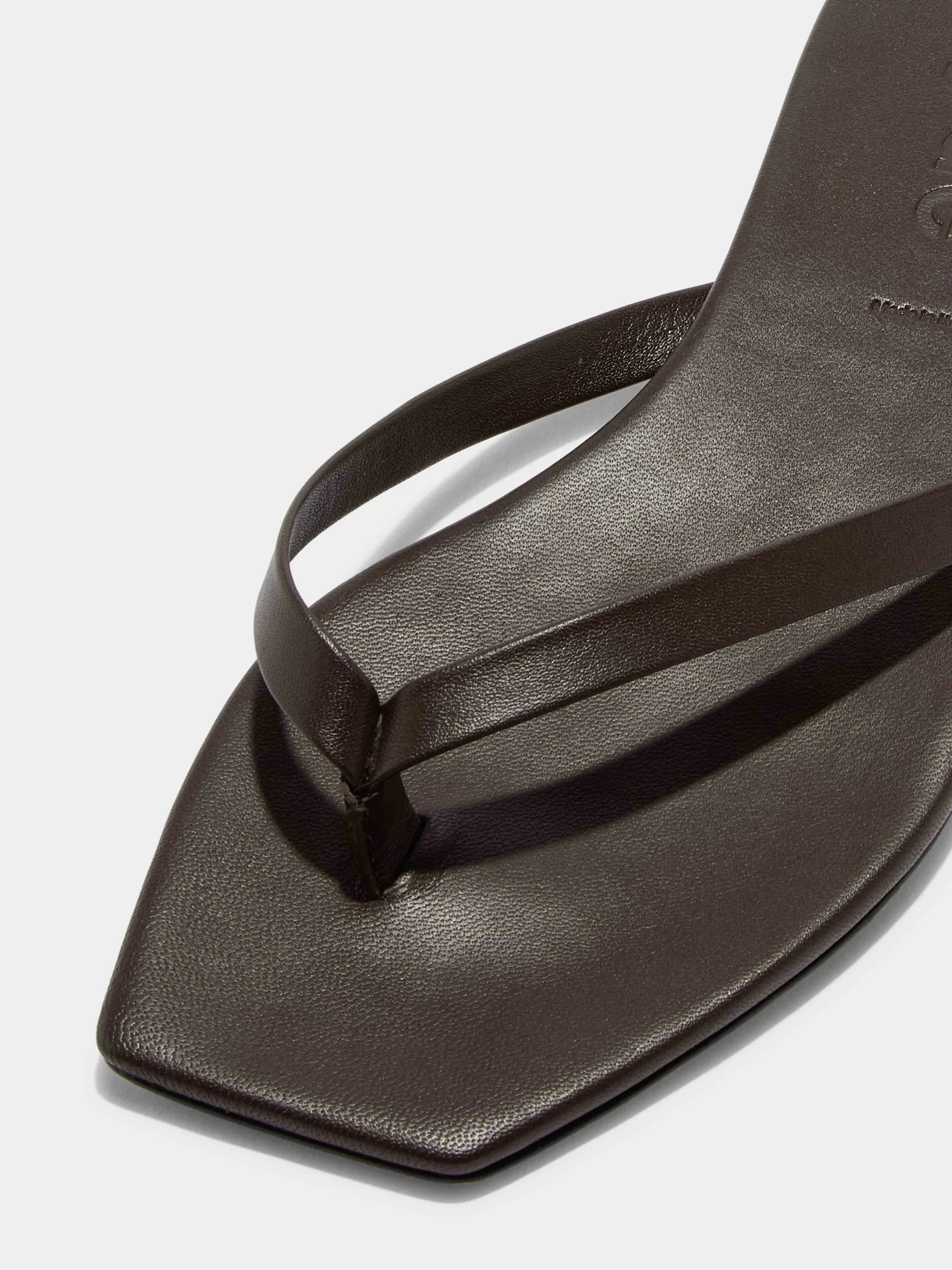 Fashion Aeyde Renee Leather Thong Sandals Moka Nappa