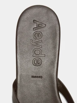 Fashion Aeyde Renee Leather Thong Sandals Moka Nappa