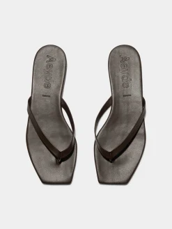 Fashion Aeyde Renee Leather Thong Sandals Moka Nappa