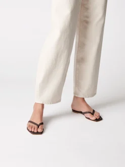 Fashion Aeyde Renee Leather Thong Sandals Moka Nappa