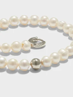 New Aeyde Sarin Pearl and Palladium-Plated Necklace Palladium/Pearl