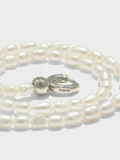 Sale Aeyde Saylor Pearl and Palladium-Plated Necklace Palladium/Pearl