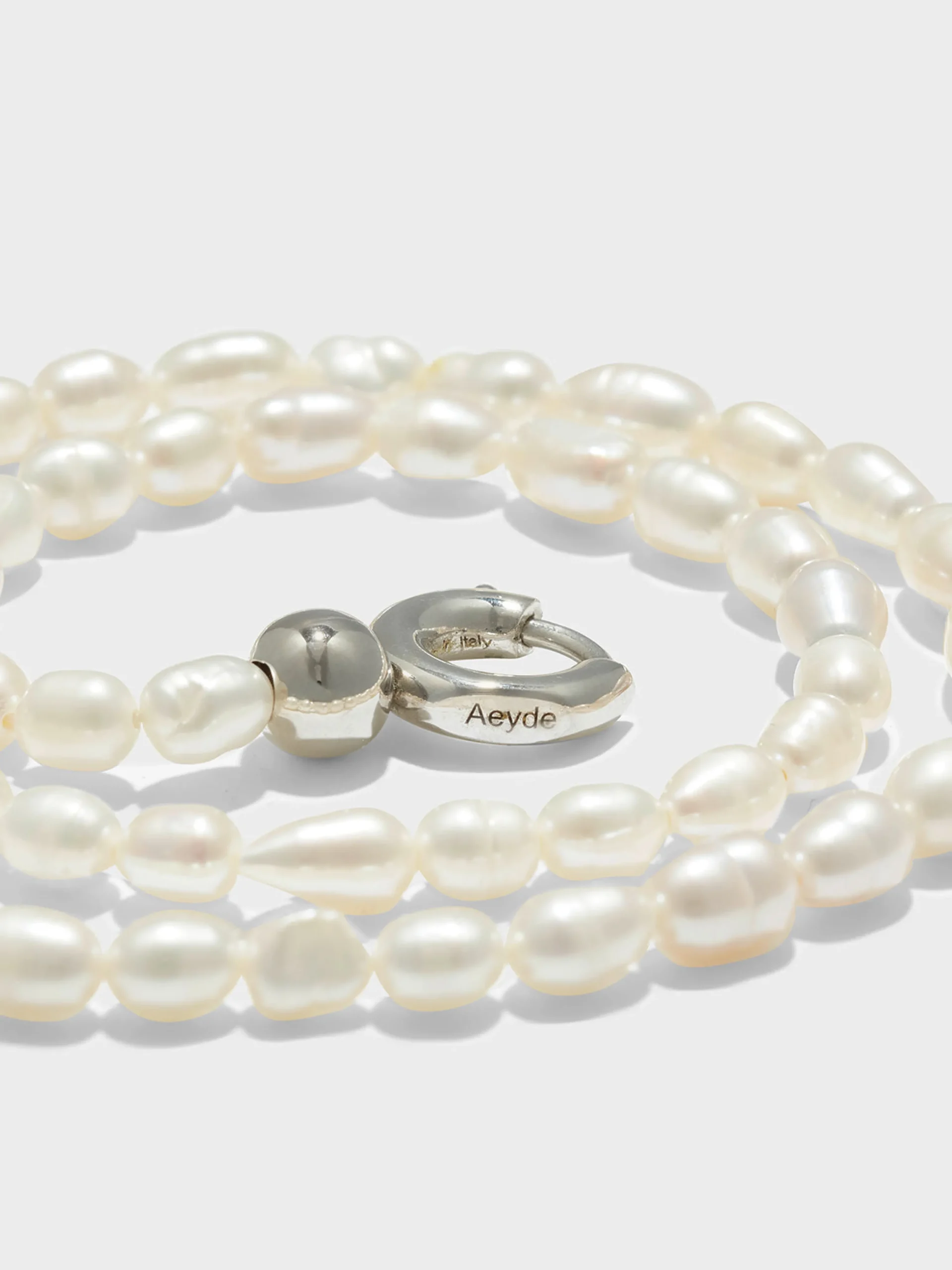 Sale Aeyde Saylor Pearl and Palladium-Plated Necklace Palladium/Pearl