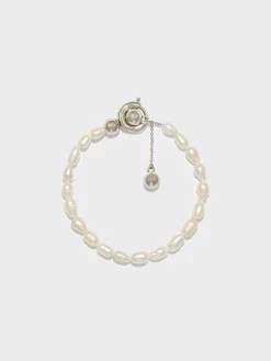 Discount Aeyde Seth Pearl and Palladium-Plated Bracelet Palladium/Pearl