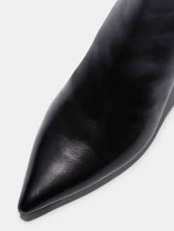 New Aeyde Sofie Leather Ankle Boots Black Nappa