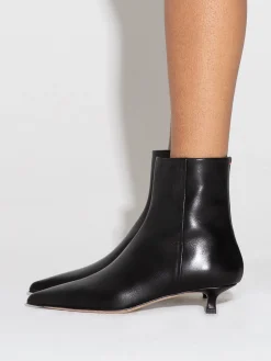 New Aeyde Sofie Leather Ankle Boots Black Nappa