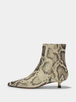 Best Aeyde Sofie Leather Ankle Boots Creamy Snake