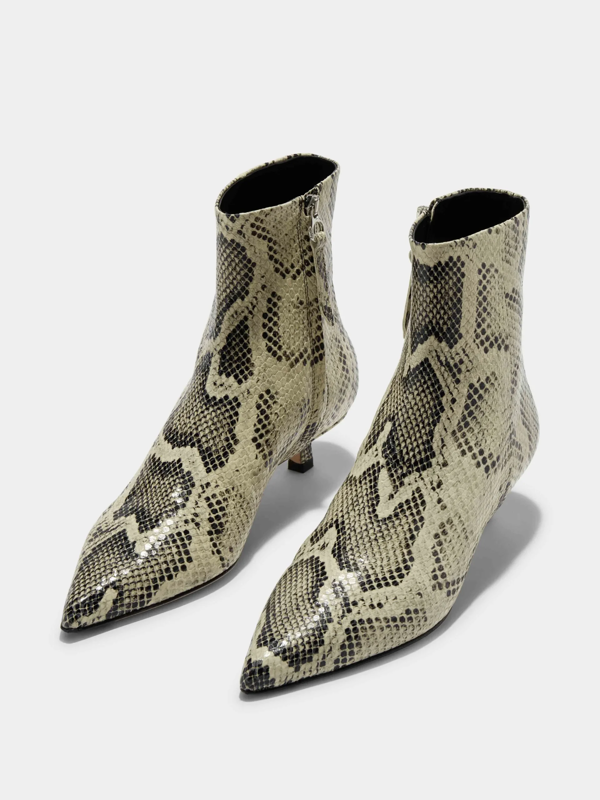 Best Aeyde Sofie Leather Ankle Boots Creamy Snake