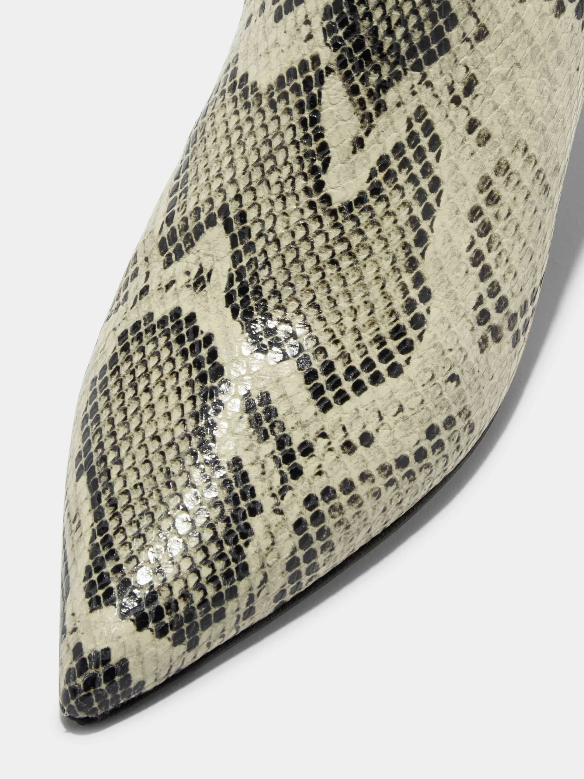 Best Aeyde Sofie Leather Ankle Boots Creamy Snake