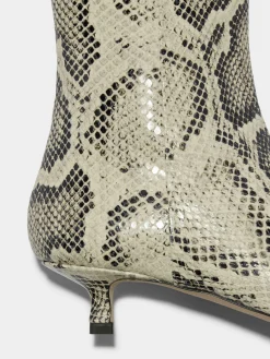 Best Aeyde Sofie Leather Ankle Boots Creamy Snake