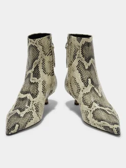Best Aeyde Sofie Leather Ankle Boots Creamy Snake