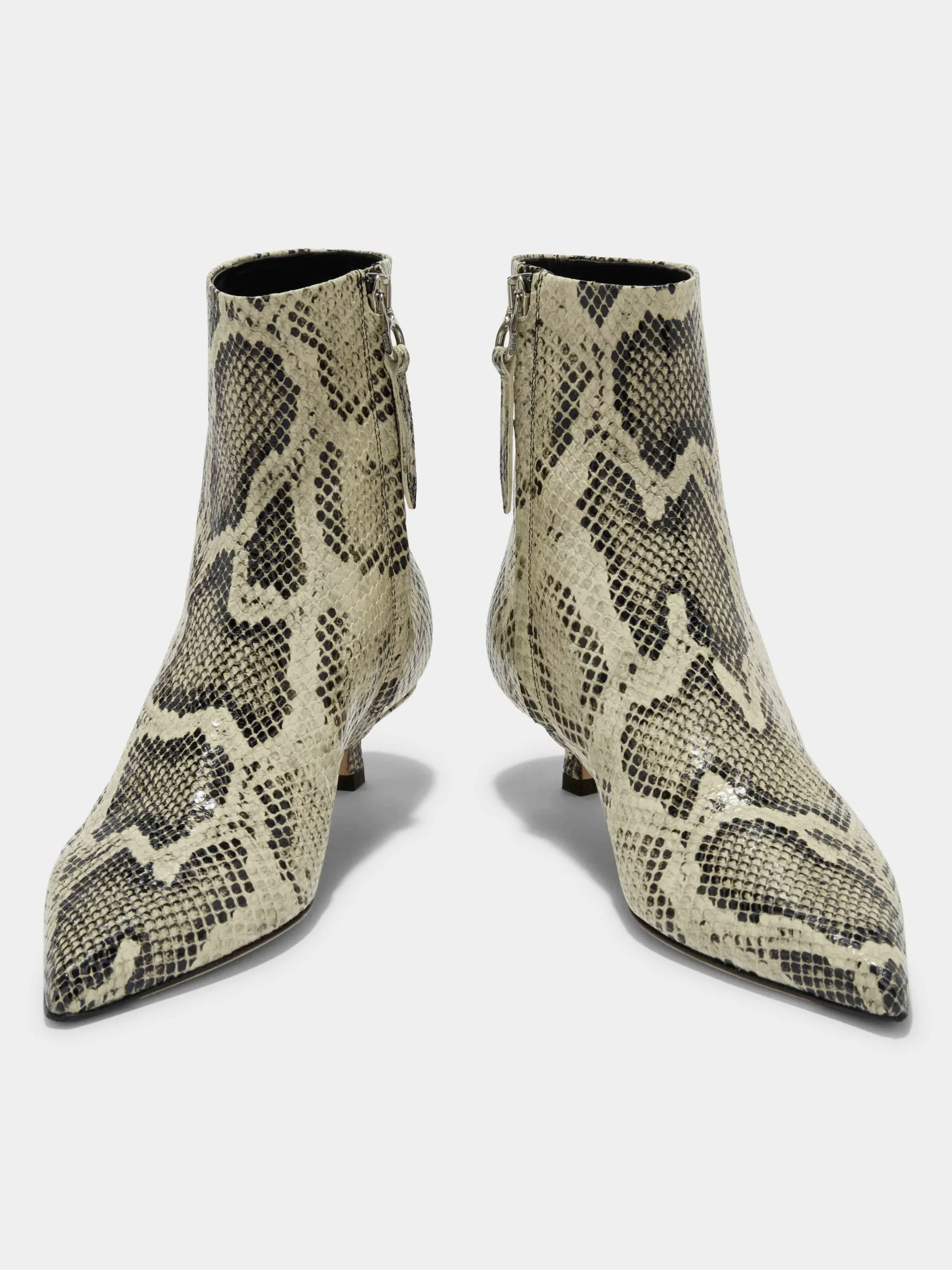 Best Aeyde Sofie Leather Ankle Boots Creamy Snake