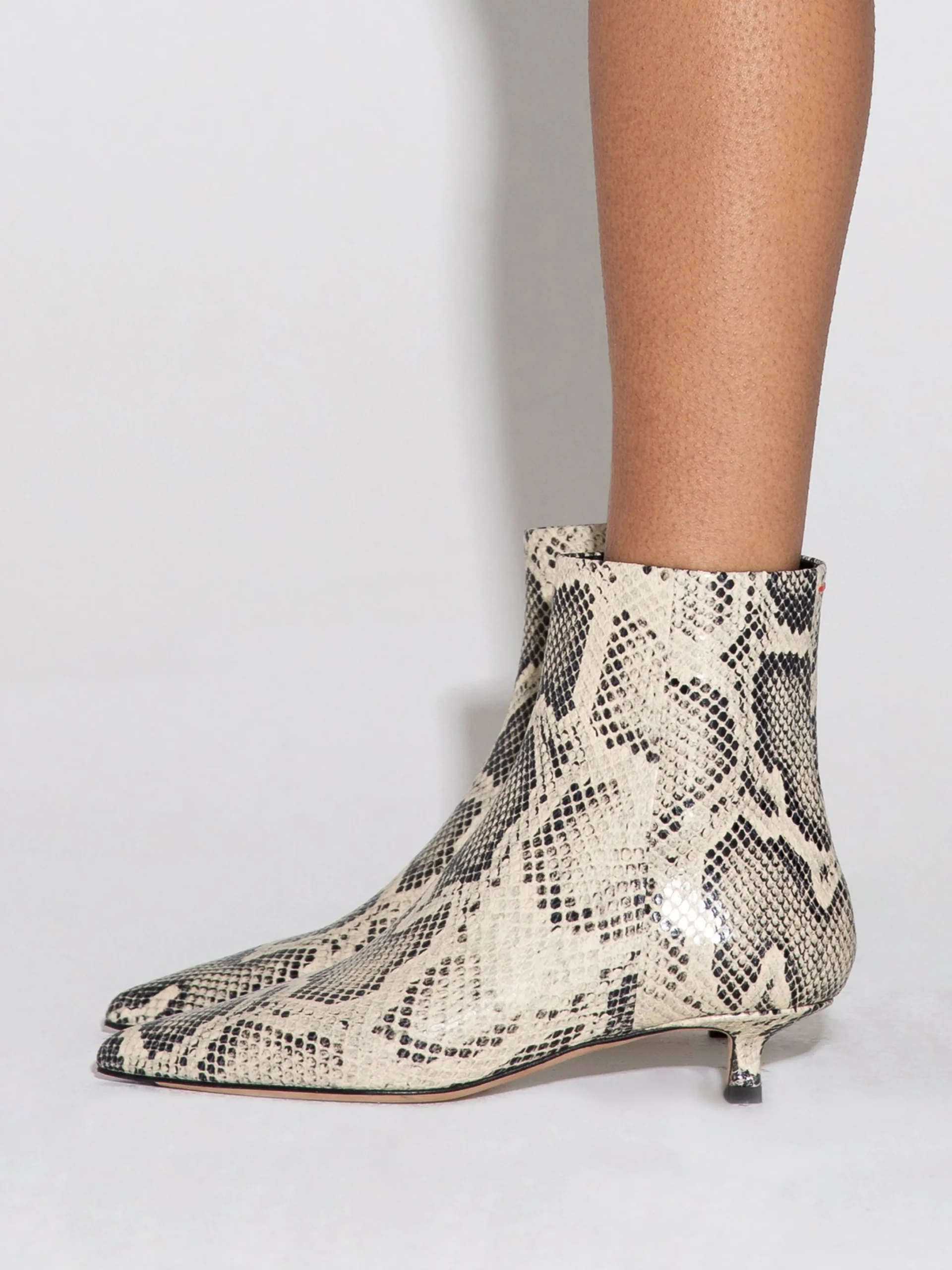Best Aeyde Sofie Leather Ankle Boots Creamy Snake