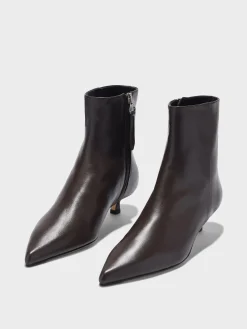 Fashion Aeyde Sofie Leather Ankle Boots Moka Nappa