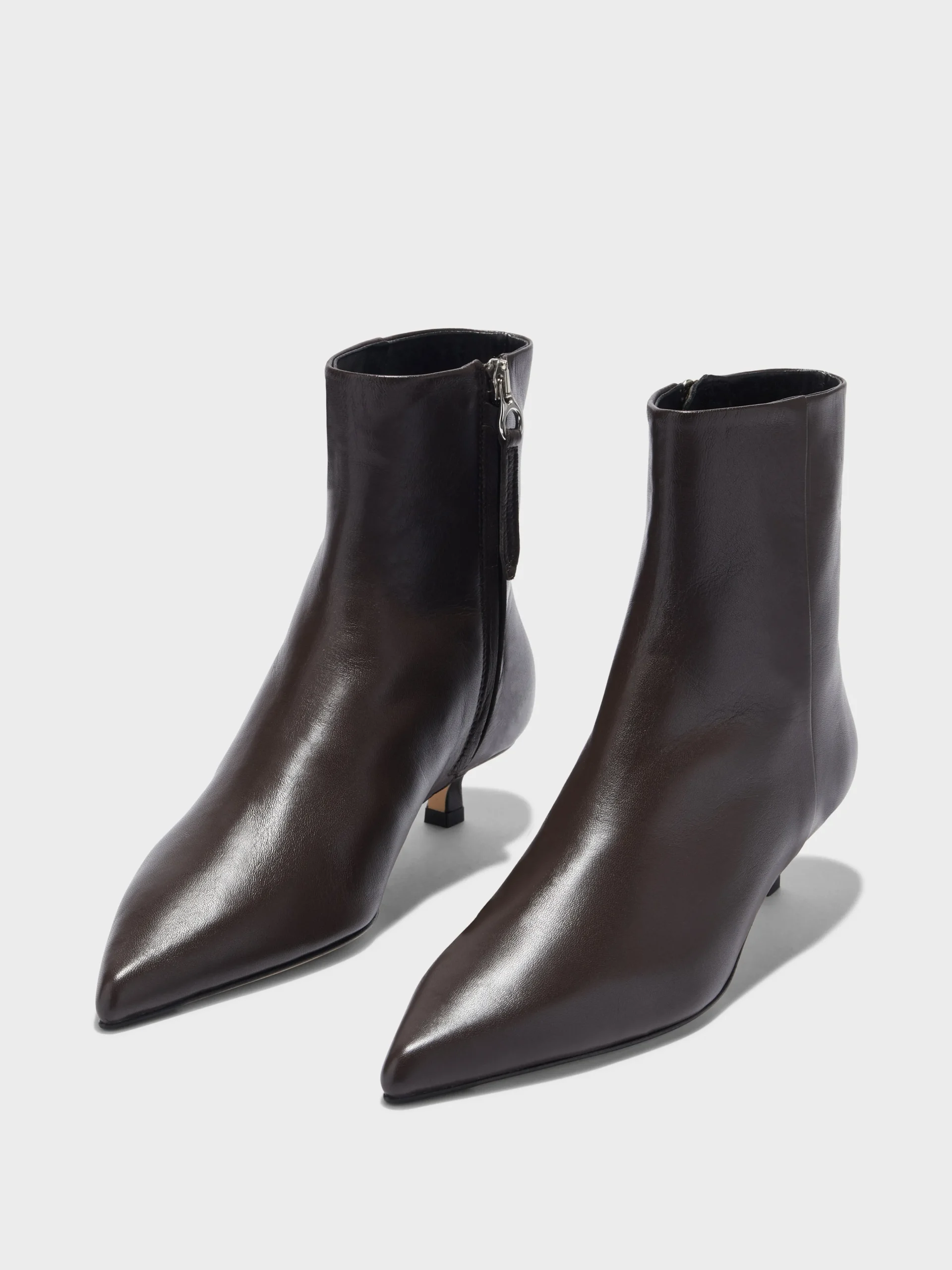 Fashion Aeyde Sofie Leather Ankle Boots Moka Nappa