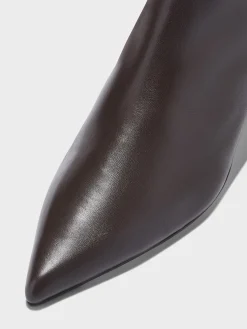 Fashion Aeyde Sofie Leather Ankle Boots Moka Nappa