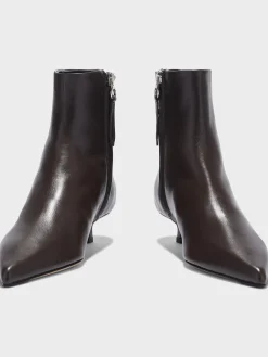 Fashion Aeyde Sofie Leather Ankle Boots Moka Nappa