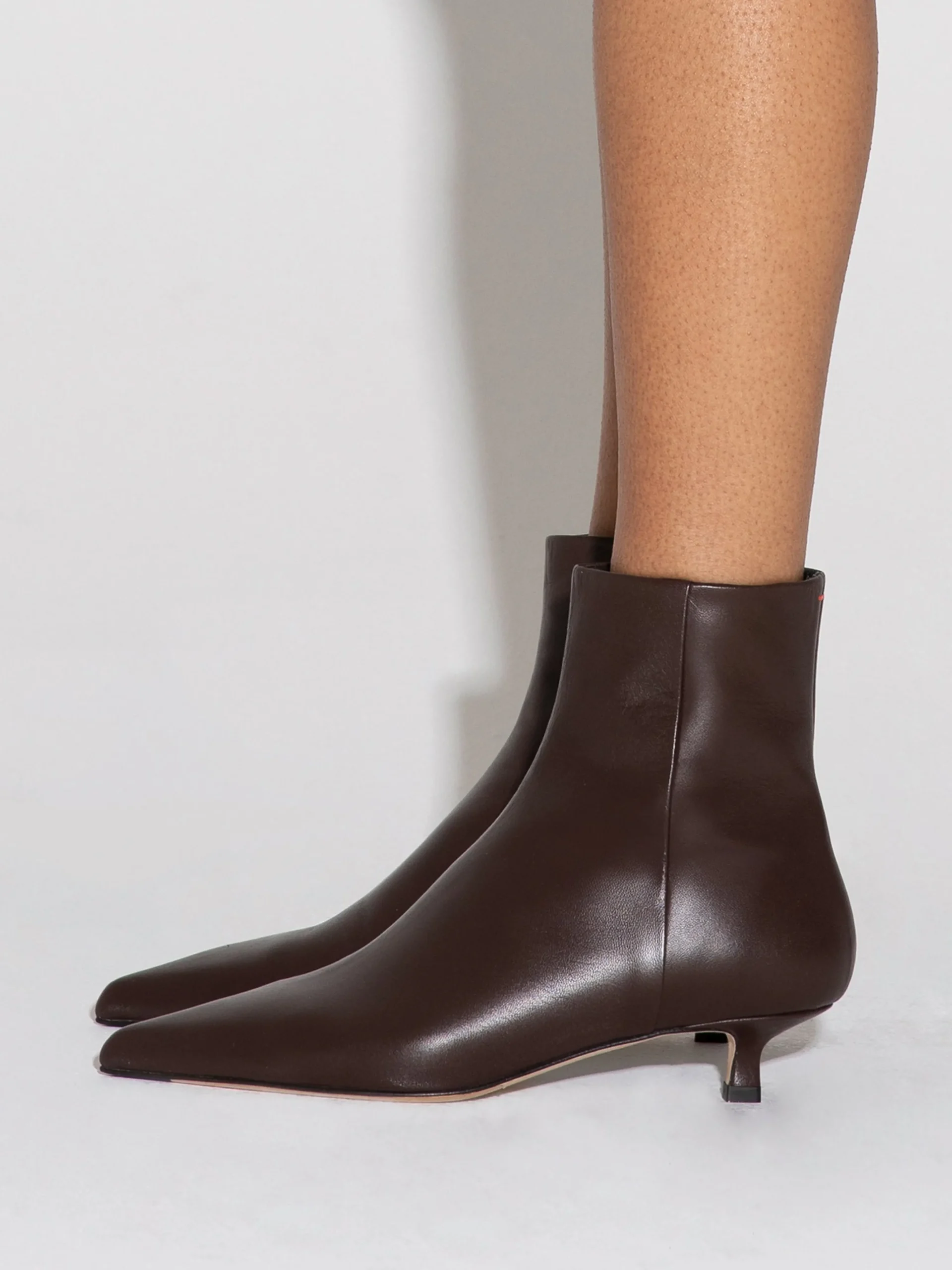 Fashion Aeyde Sofie Leather Ankle Boots Moka Nappa