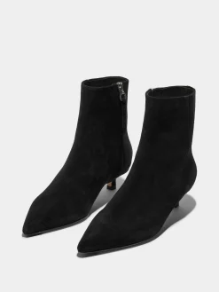 Discount Aeyde Sofie Suede Ankle Boots Black Suede