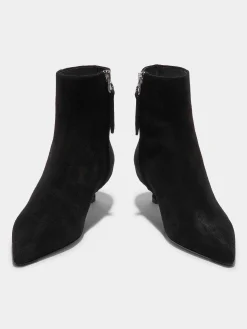 Discount Aeyde Sofie Suede Ankle Boots Black Suede