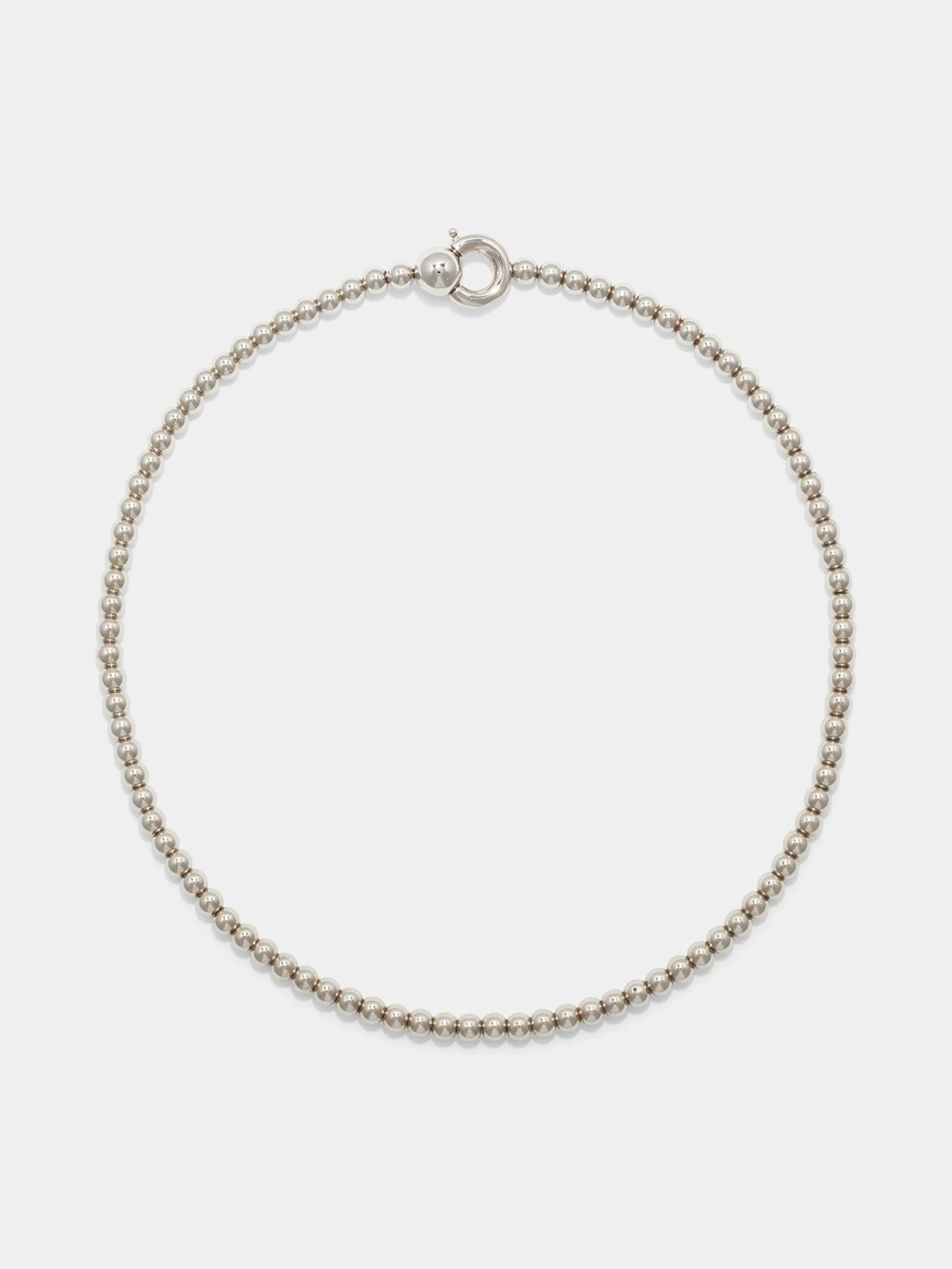 Discount Aeyde Syd Ball Chain Palladium-Plated Necklace Palladium Plated