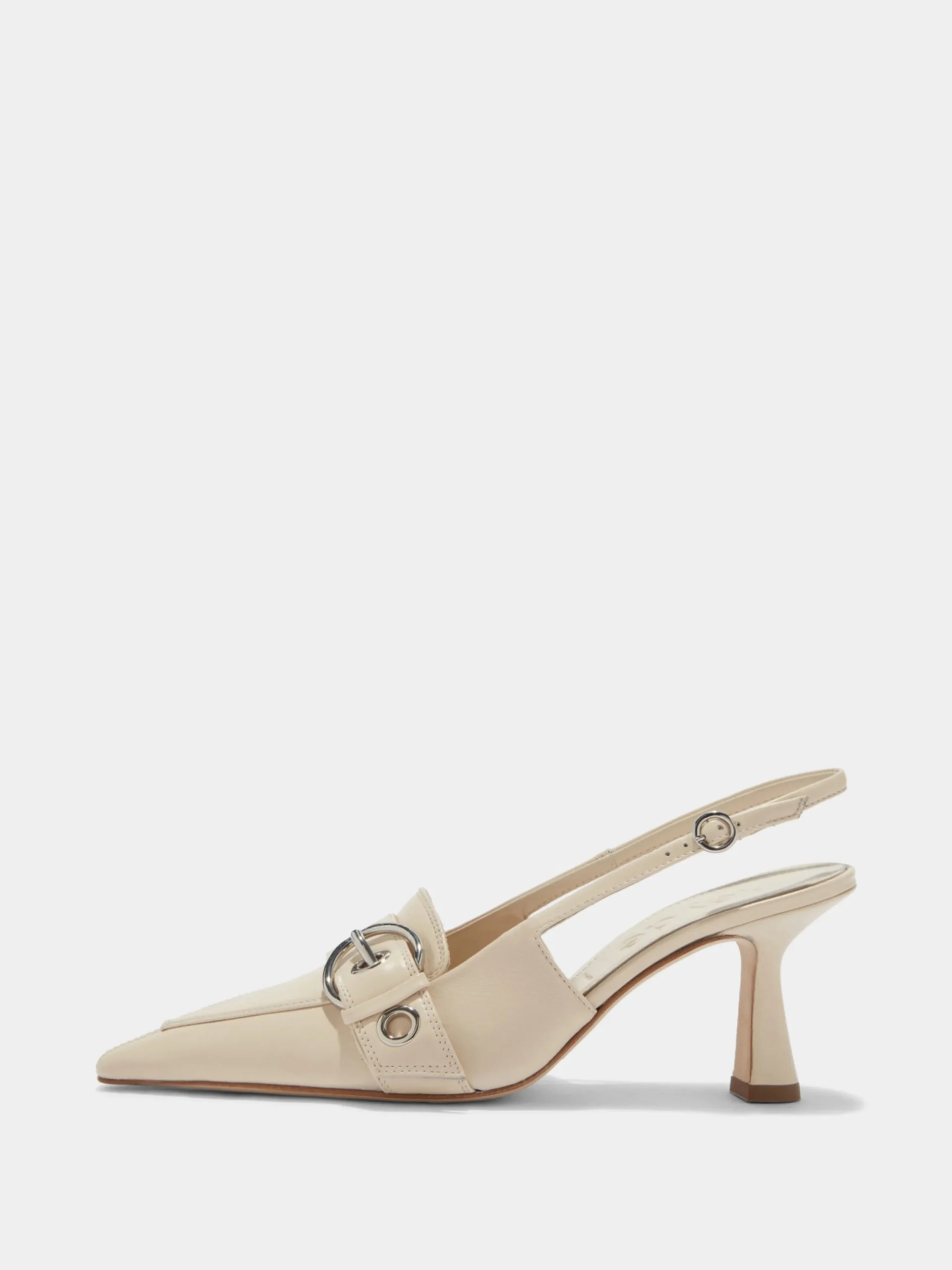 Fashion Aeyde Tara Leather Slingback Pumps Creamy Nappa