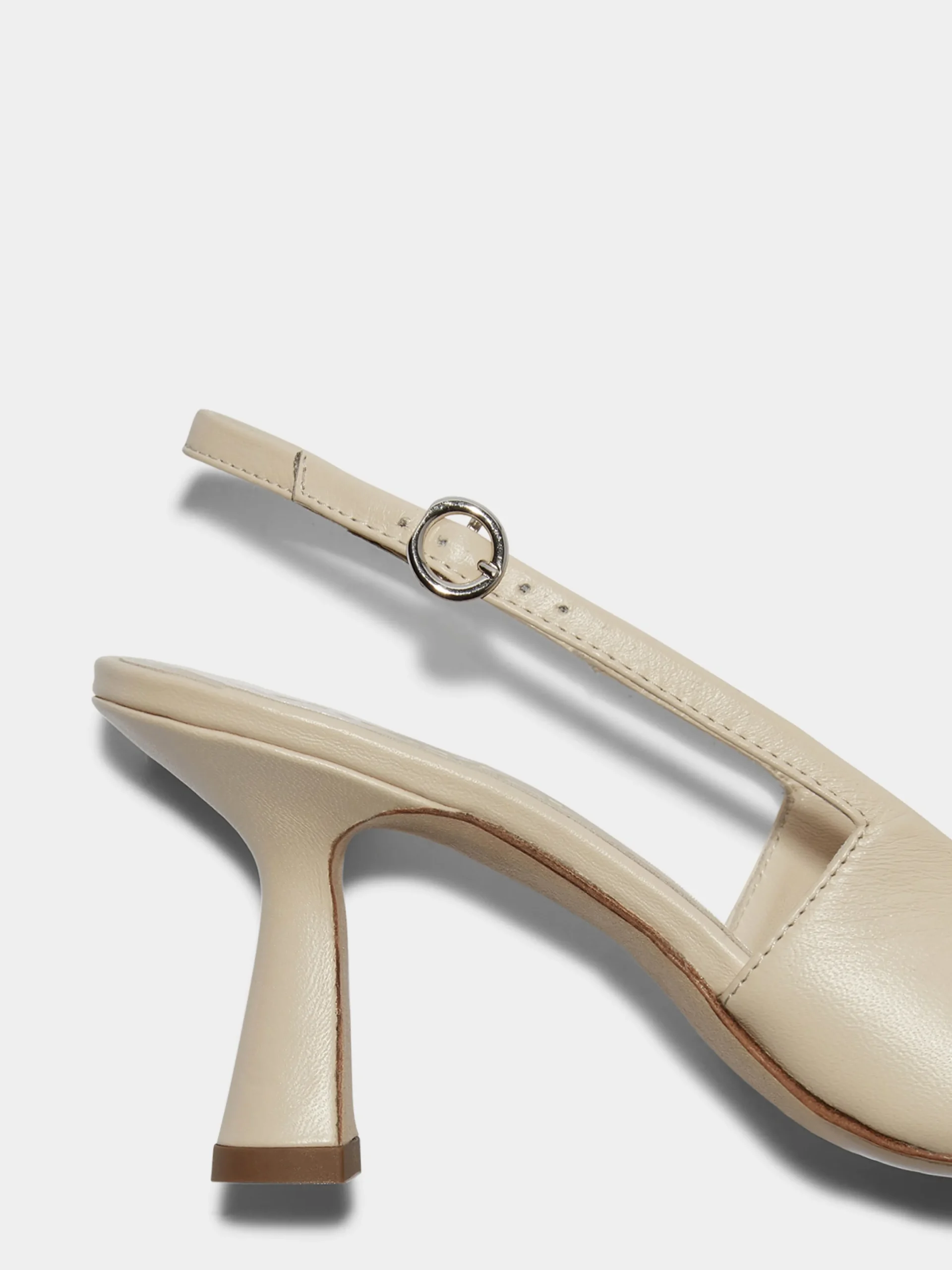 Fashion Aeyde Tara Leather Slingback Pumps Creamy Nappa