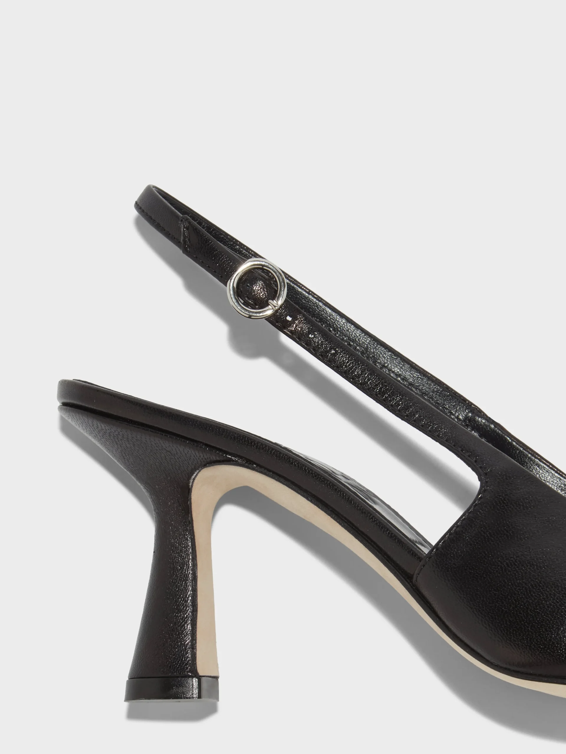 Discount Aeyde Tara Leather Slingback Pumps Black Nappa