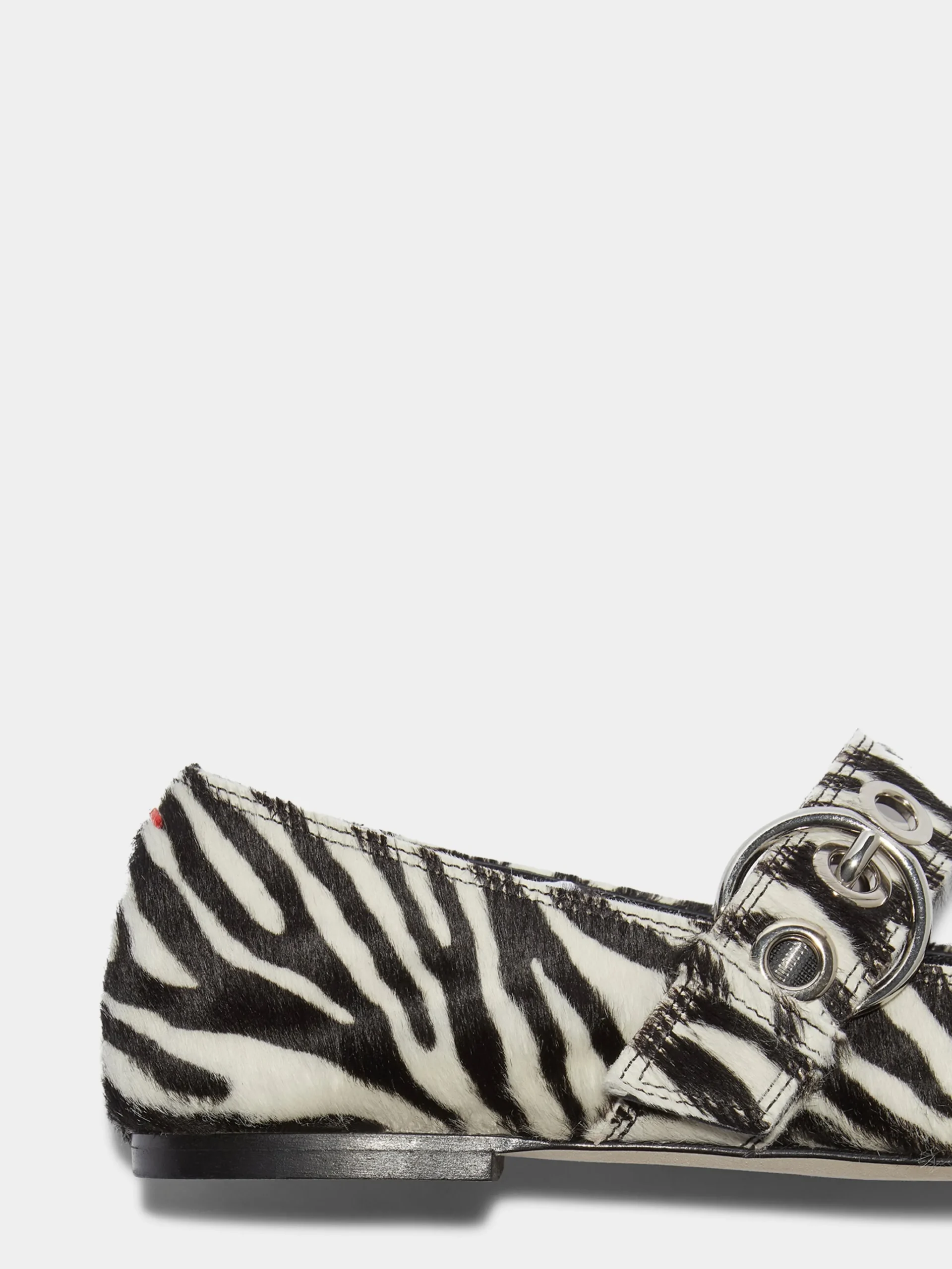 New Aeyde Uma Eyelet Ponyhair Mary-Janes Creamy Ponyhair