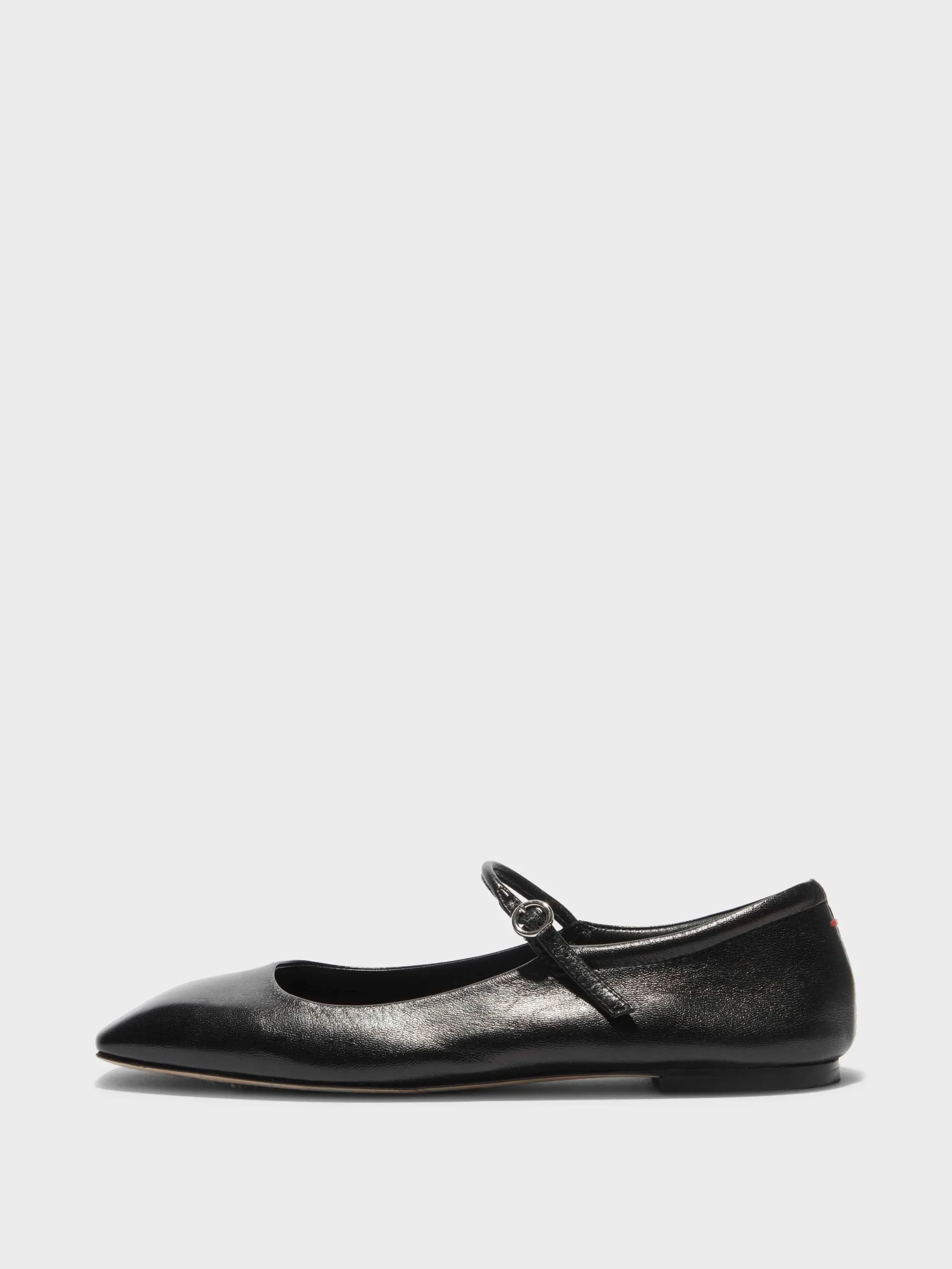Best Aeyde Uma Leather Mary-Jane Flats Black Nappa