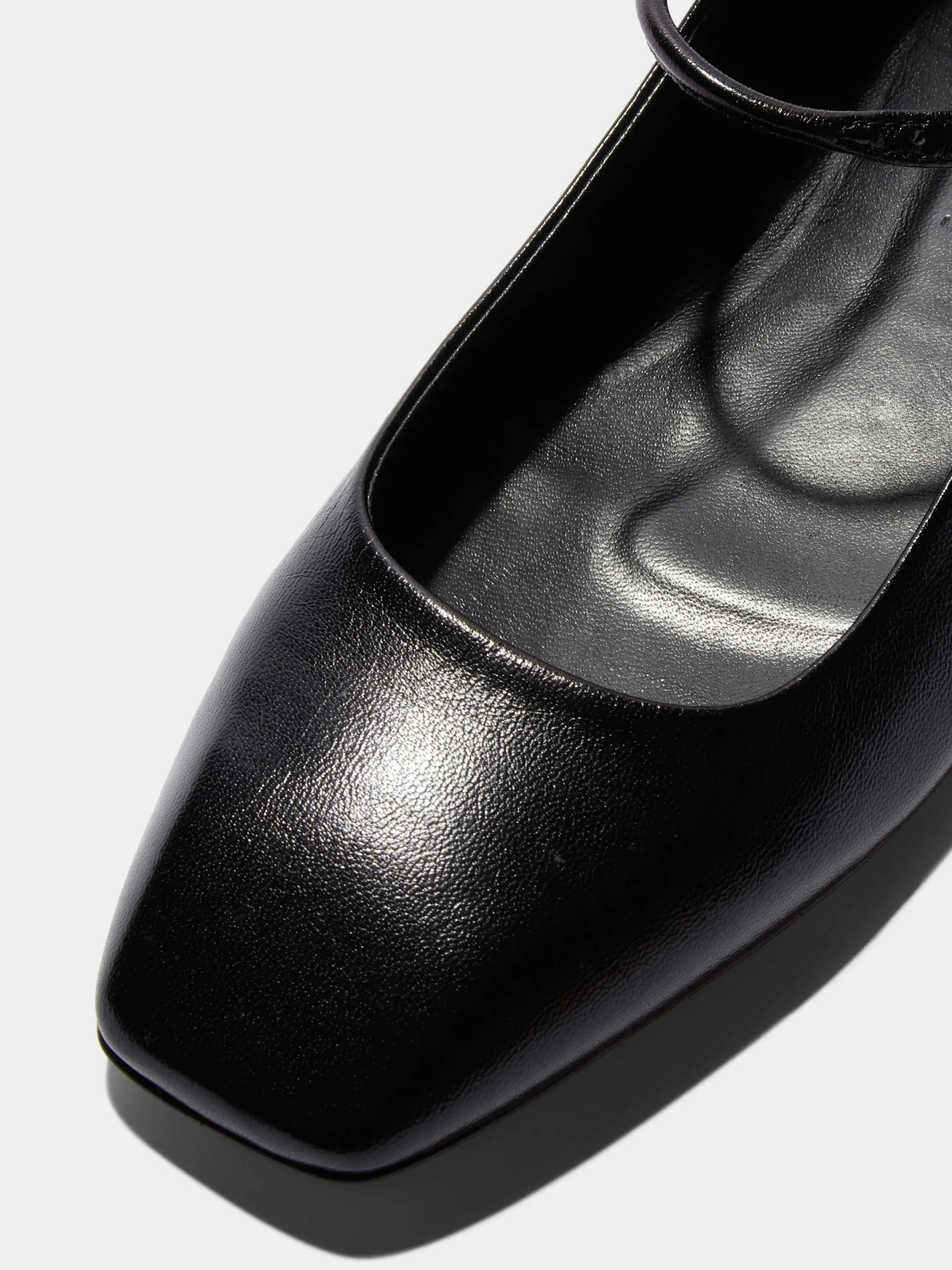 Best Aeyde Uma Leather Mary-Jane Flats Black Nappa