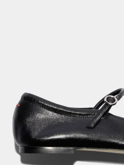 Best Aeyde Uma Leather Mary-Jane Flats Black Nappa