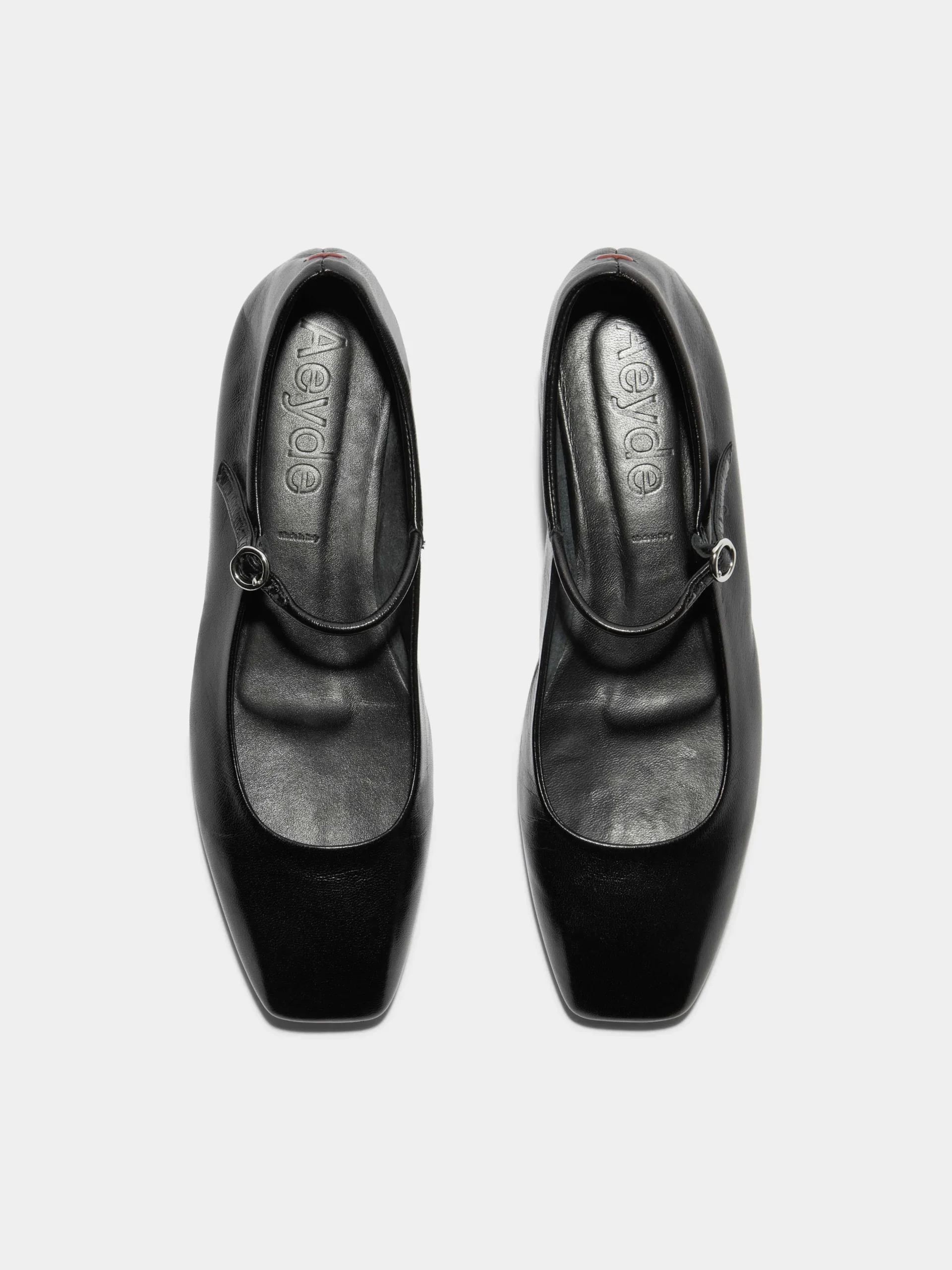 Best Aeyde Uma Leather Mary-Jane Flats Black Nappa