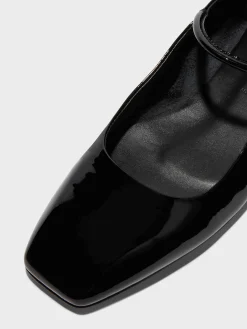 Sale Aeyde Uma Leather Mary-Jane Flats Black Patent