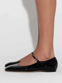 Sale Aeyde Uma Leather Mary-Jane Flats Black Patent