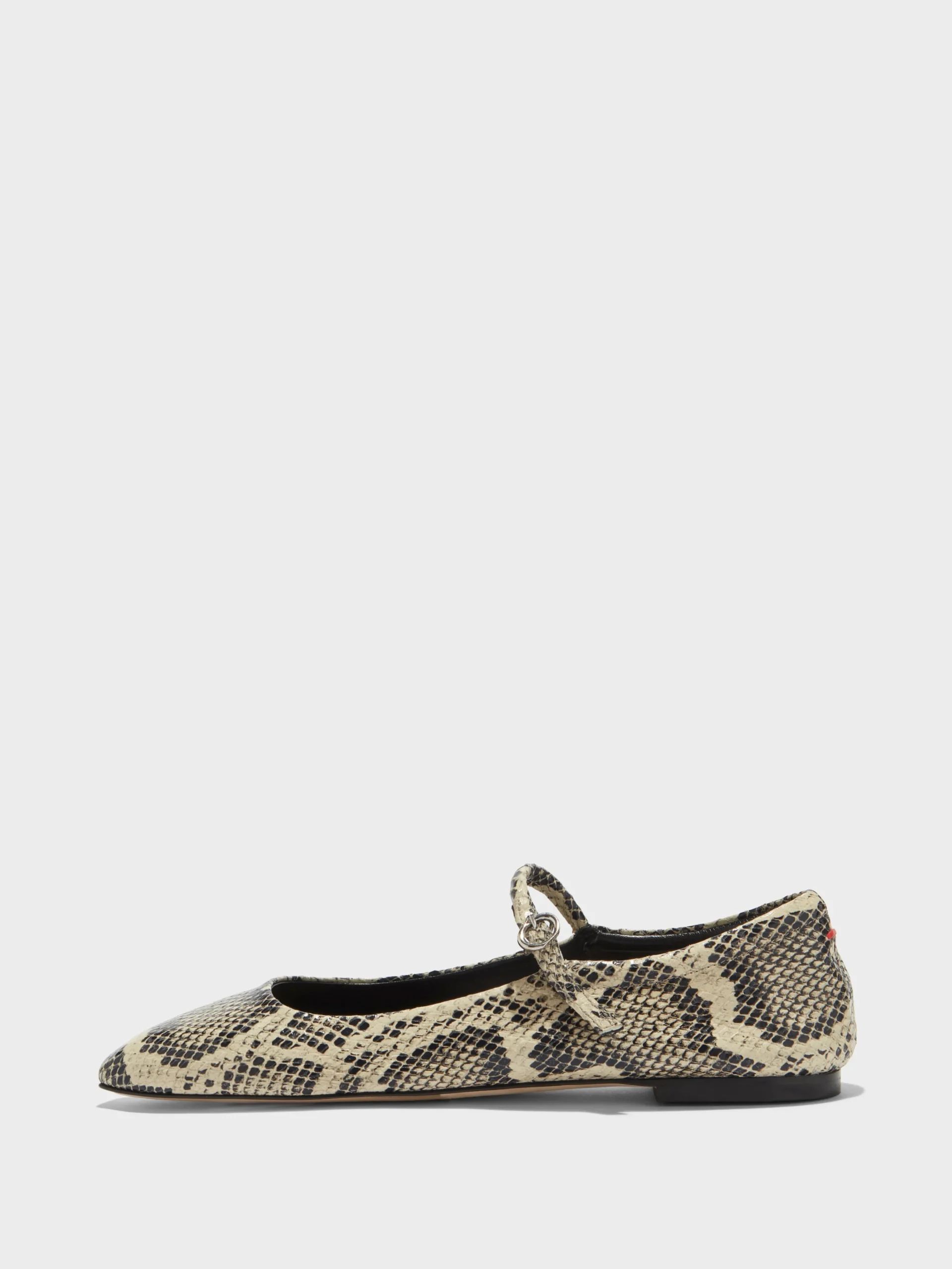 Hot Aeyde Uma Leather Mary-Janes Flats Creamy Snake