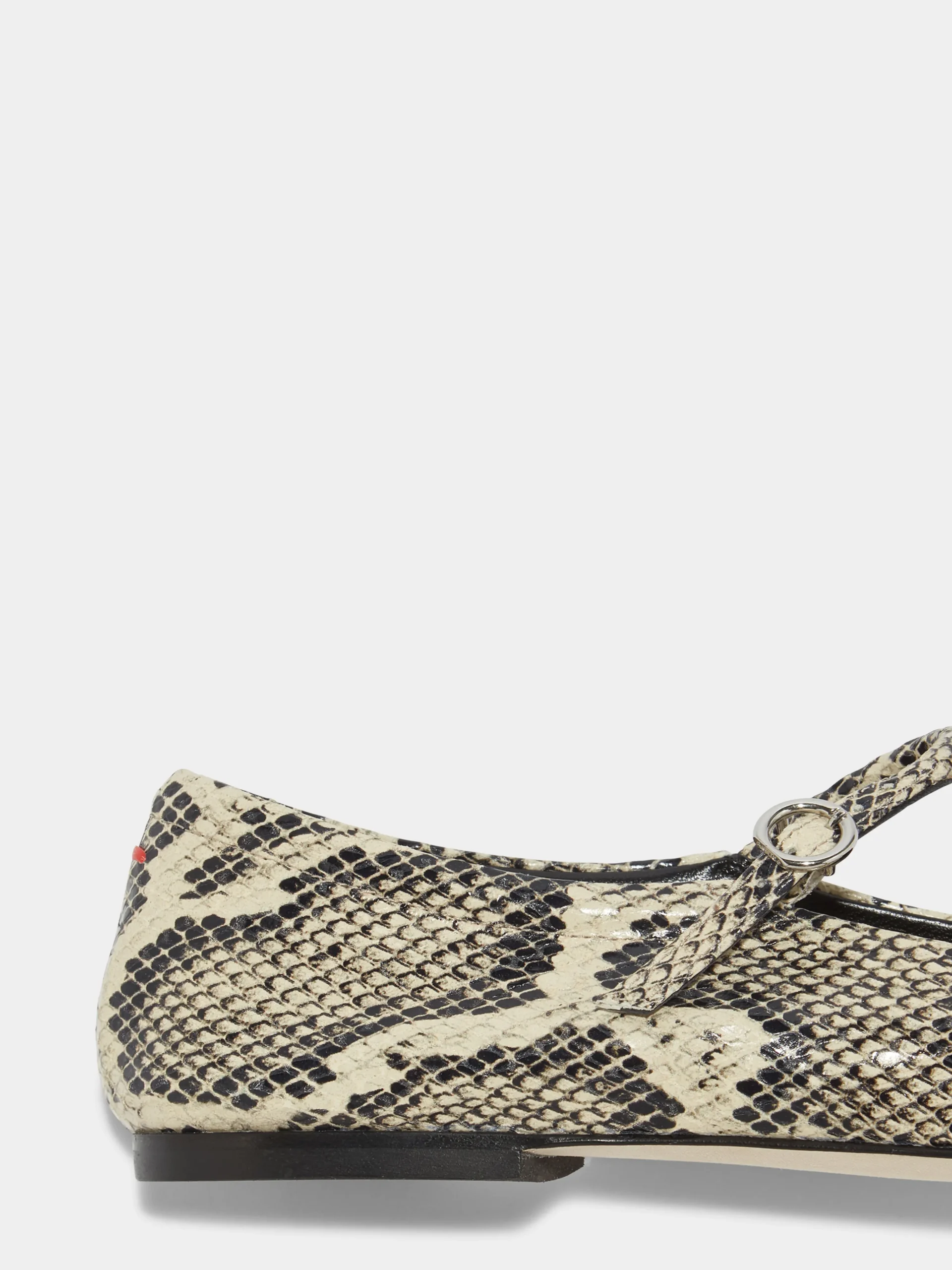 Hot Aeyde Uma Leather Mary-Janes Flats Creamy Snake